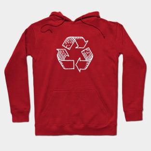 Grunge recycling symbol Hoodie